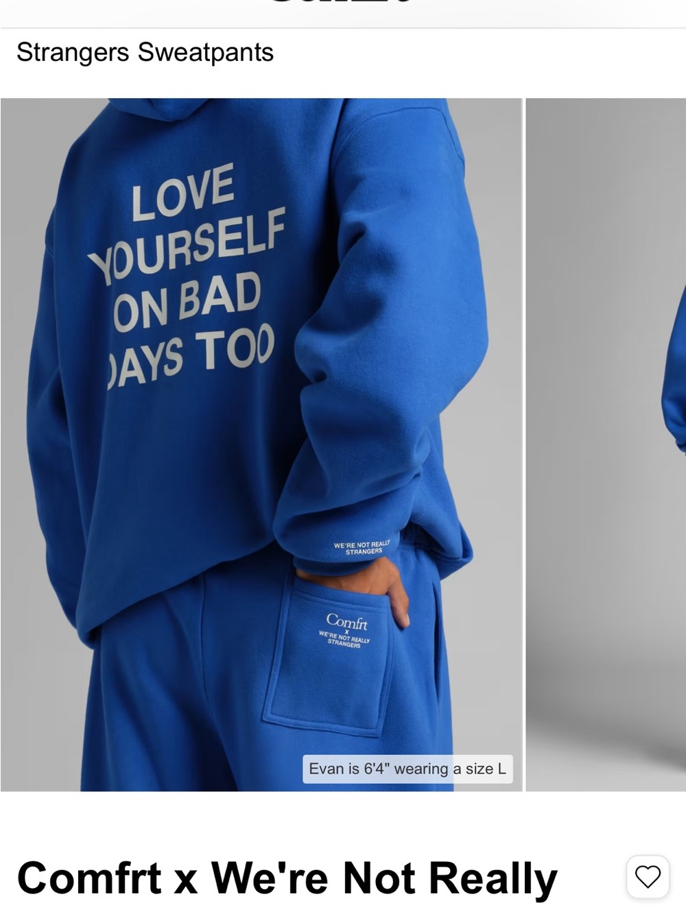Comfrt x We're Not Really Blue Graphic Hoodie and sweatpants